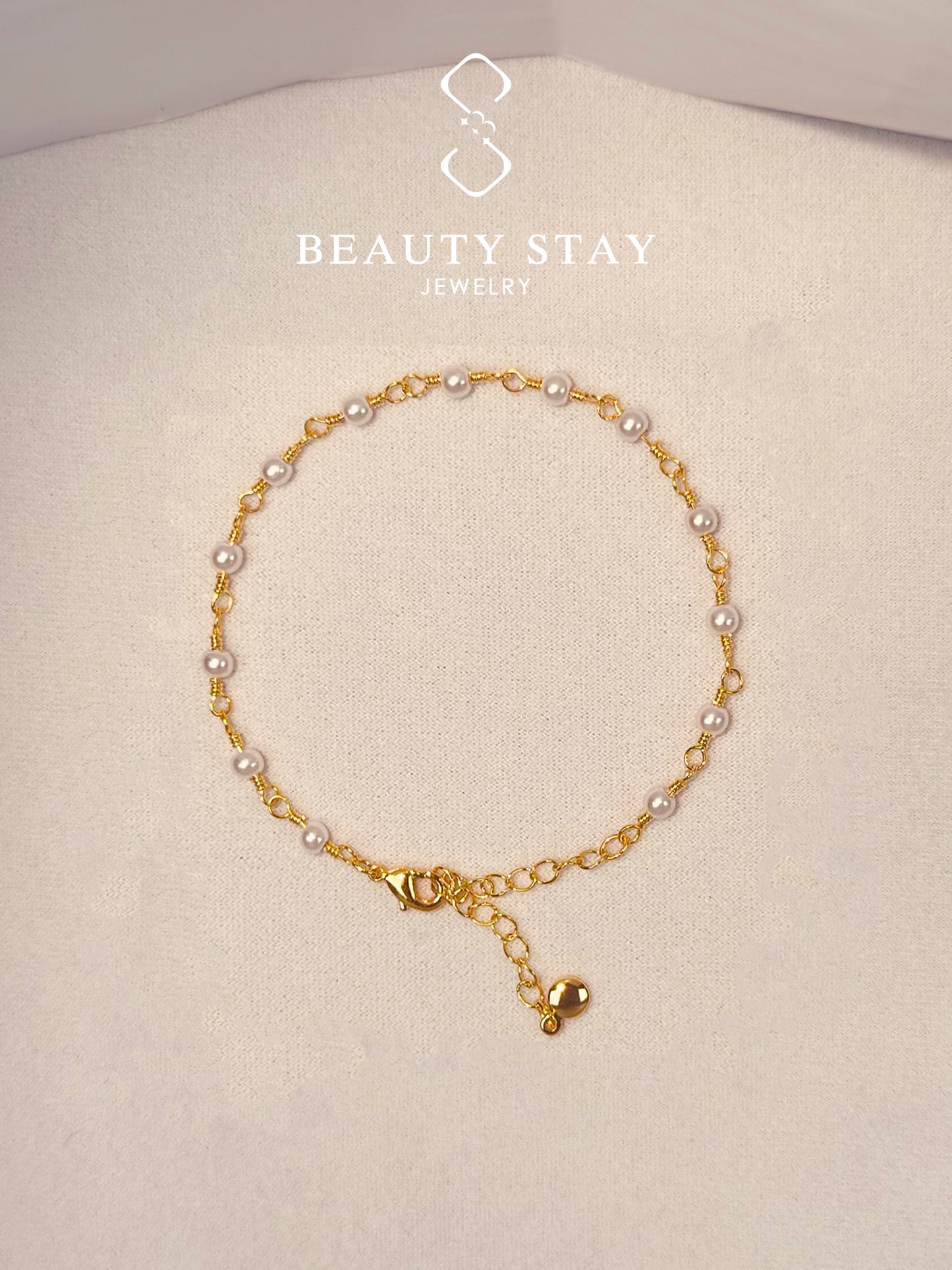 Baroque gold pearl bracelet