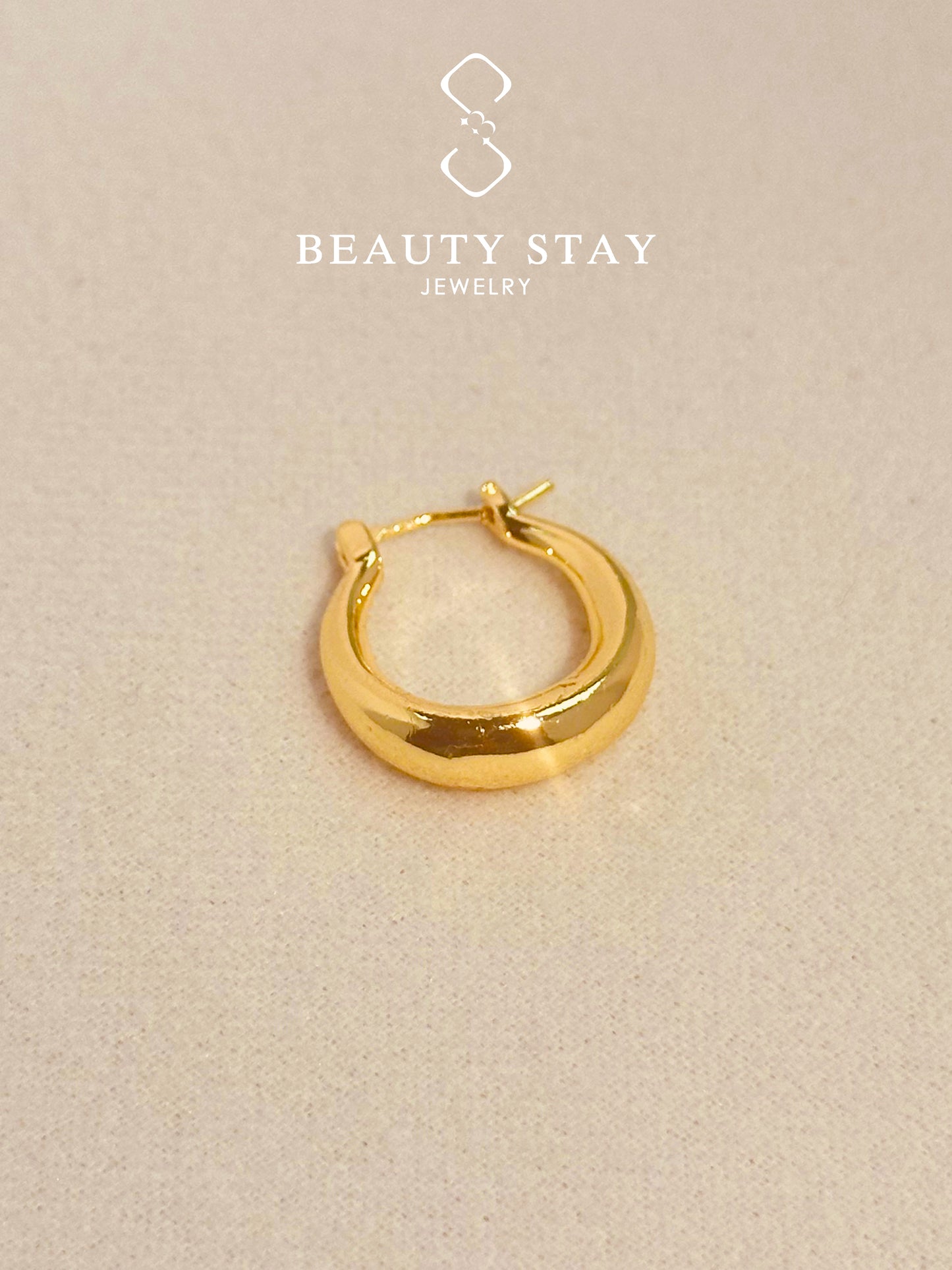 Gold plated versatile earrings-curve