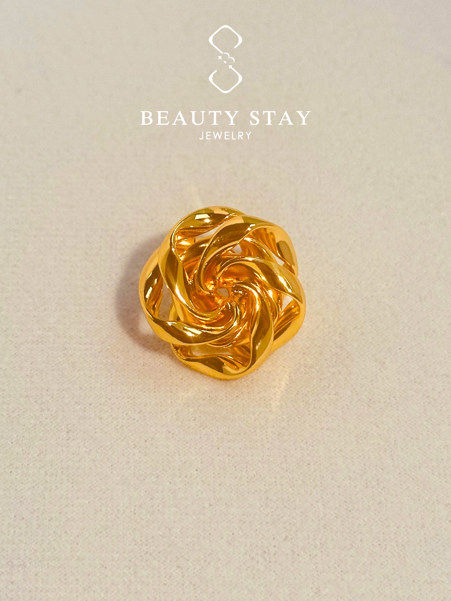 Gold plated versatile earrings-Flower